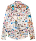 PLAYA - Linen shirt ecru St Tropez print ecru