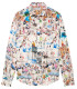 PLAYA - Linen shirt ecru St Tropez print ecru