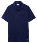 LUKE - Polo-Shirt aus Leinenjersey in Marine