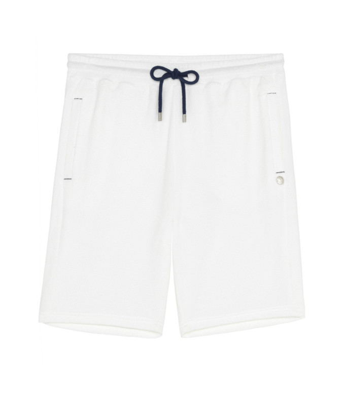 WHITE SPONGE JOGGING SHORTS NOAH