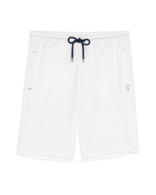 WHITE SPONGE JOGGING SHORTS NOAH