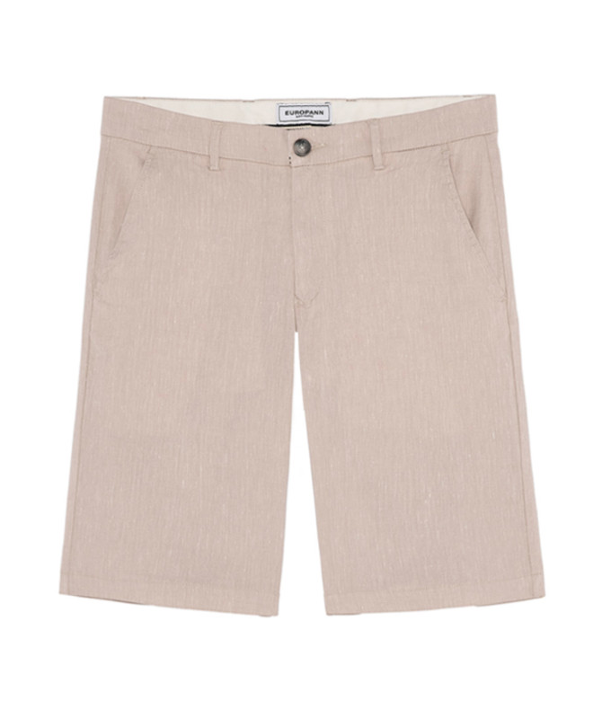 TURNER - Slim fit linen-blend bermudas, camel