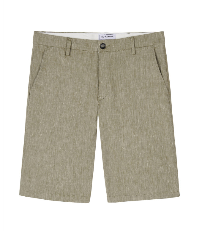 KAKI SLIM FIT LINEN-BLEND BERMUDAS TURNER