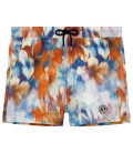 HVAR - Short de bain imprimé fleurs orange