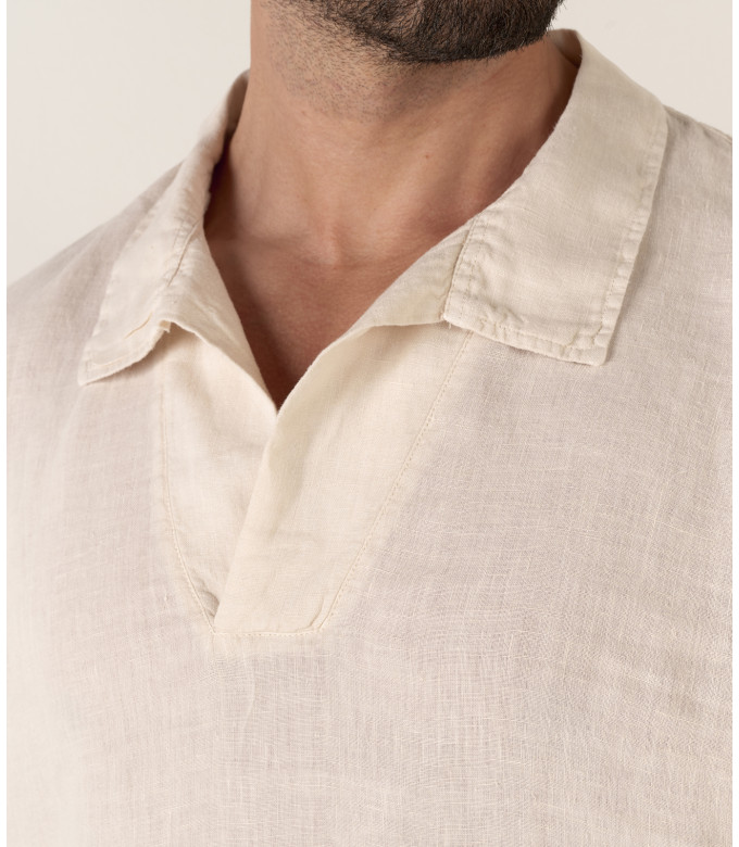 JAVA - Marinière en lin beige