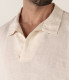 JAVA - Linen sailor collar shirt in beige