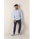 JAVA - Linen sailor collar shirt in sky blue