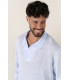 JAVA - Linen sailor collar shirt in sky blue