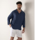 JAVA - Linen sailor collar shirt in navy