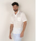 LUKE - Polo jersey lin écru
