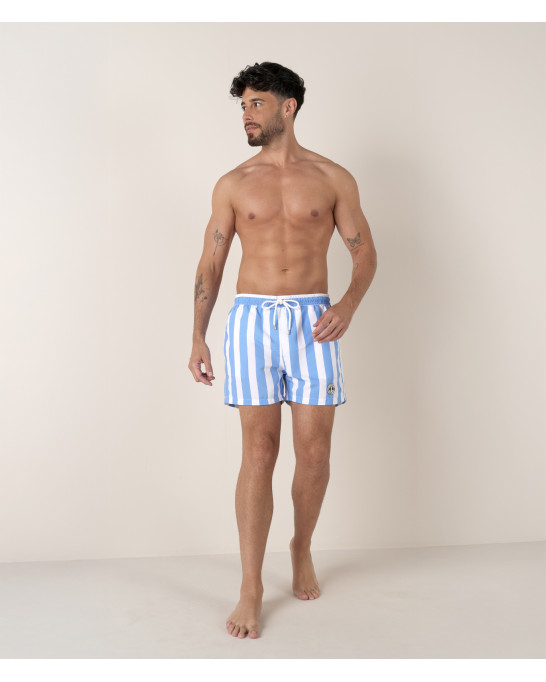 CALIFORNIA - Large stripes print ocean swimshorts