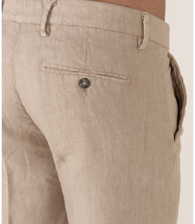 COLORADO - Casual linen bermudas, beige