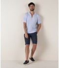 ELIH - Fine knit polo sky blue