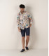 PLAYA - Linen shirt ecru St Tropez print ecru