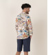 PLAYA - Linen shirt ecru St Tropez print ecru
