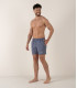ELVIS - Striped short length navy swimshorts