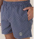 ELVIS - Striped short length navy swimshorts