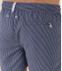 ELVIS - Striped short length navy swimshorts