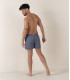 ELVIS - Striped short length navy swimshorts