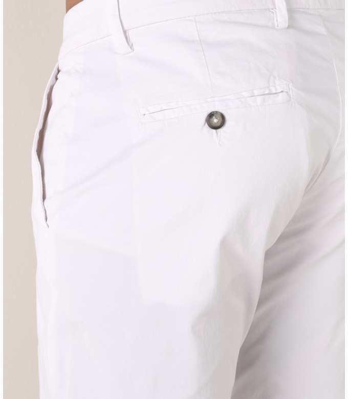 FLASH - Pantalon chino slim, blanc