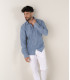 CREW - Cotton shirt in blue chambray