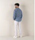 CREW - Chemise en coton bleu chambray