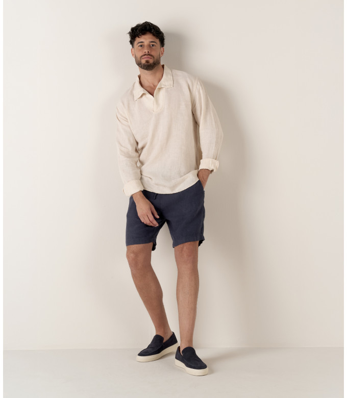 JAVA - Marinière en lin beige
