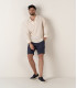 JAVA - Linen sailor collar shirt in beige