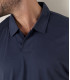 HILLS - Dark navy cotton jersey polo