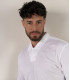 HILLS - White cotton jersey polo