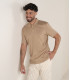 HILLS - Cream cotton jersey polo