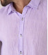 JONAS - Chemise unie lin chiné, blanche