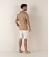 TURNER - Bermuda slim fit lin chiné Blanc