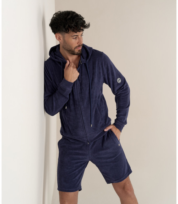 WHITE SPONGE JOGGING SHORTS NOAH