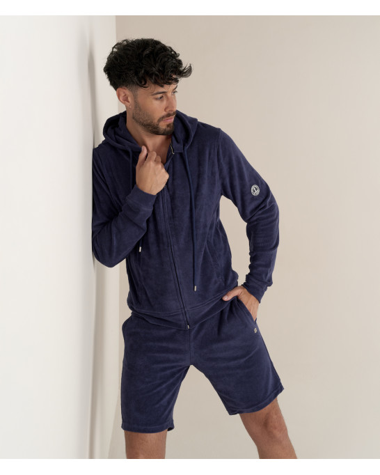 COTTON HOODIE SACHA NAVY BLUE