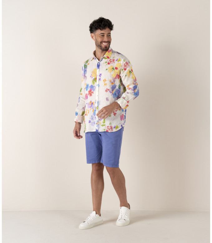 TEXAS - Bermuda Chino Slim Uni, océan