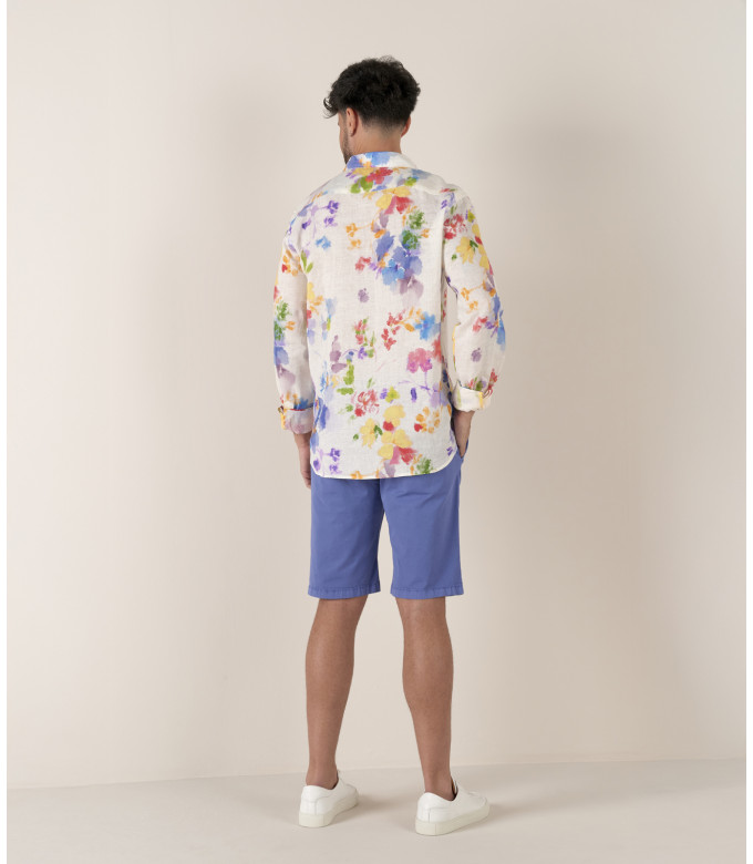 TEXAS - Bermuda Chino Slim Uni, océan