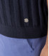 ELIH - Polo en maille fine fantaisie marine