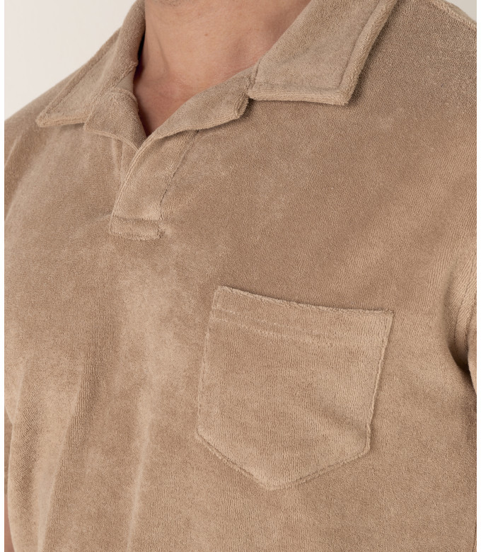 MITCH - Polo éponge crème