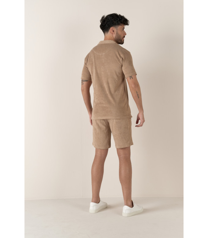 MITCH - Polo éponge crème