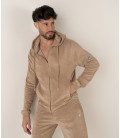 SACHA - Chaqueta de rizo con capucha color crema