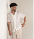 MAUPITI - Chemise manches courtes jersey lin écru