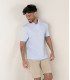 HILLS - Polo jersey coton bleu ciel