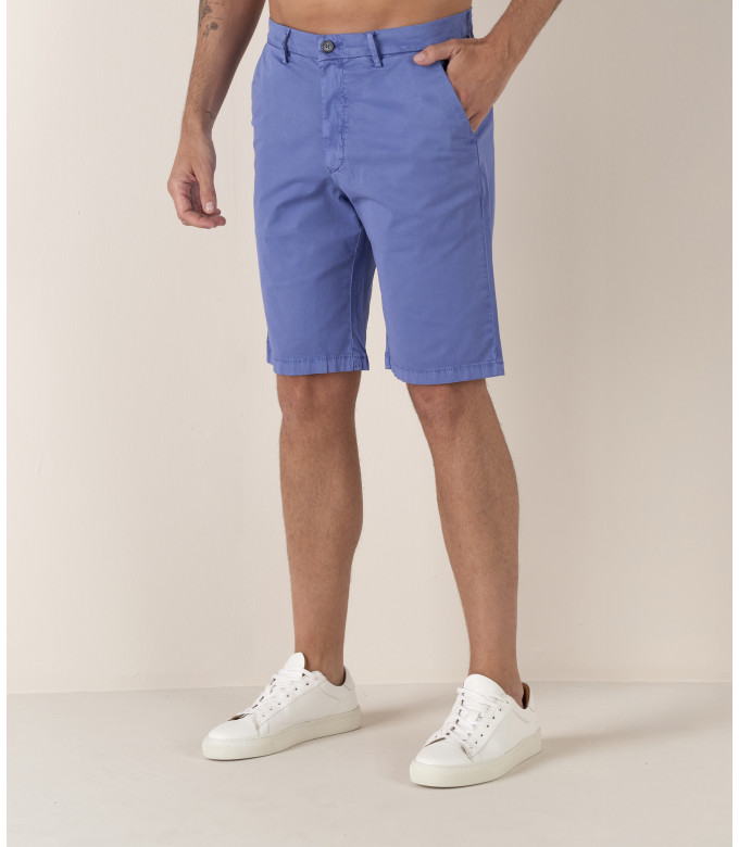 TEXAS - Slim fit Chino Bermudas, ocean blue