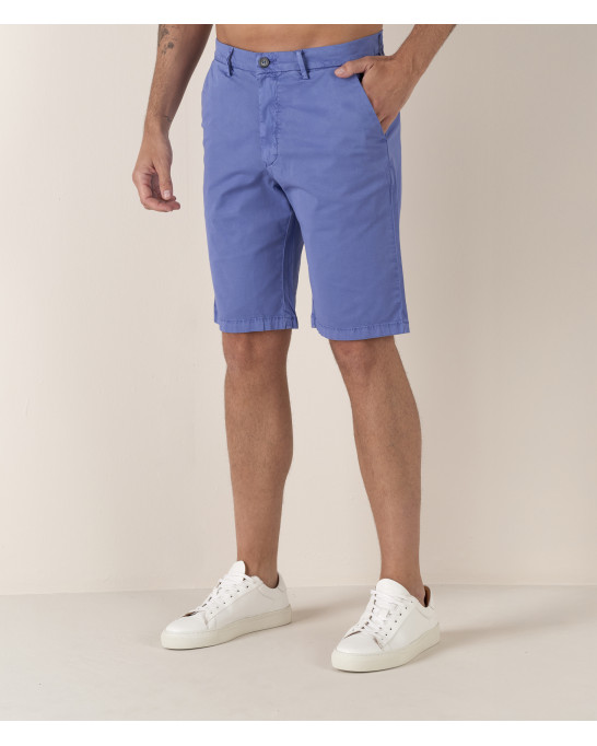 TEXAS - Slim fit Chino Bermudas, ocean blue