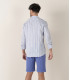 ITALIA - Chemise en lin mélangé rayé océan
