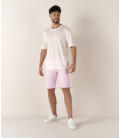 TEXAS - Bermuda Chino uni slimfit rosa