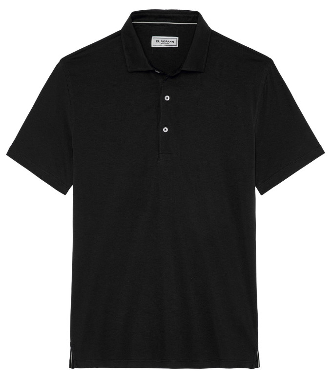 WESTON - Cotton jersey polo shirt, black