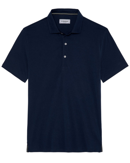 WESTON - Cotton jersey polo shirt, navy