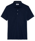 WESTON - Polo jersey coton bleu marine